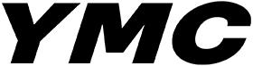 the YMC logo - a black italic sans serif workmark